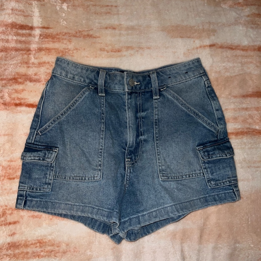 Hollister Blue Women's Cargo Shorts